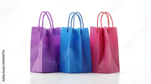 Colorful paper bags for shopping