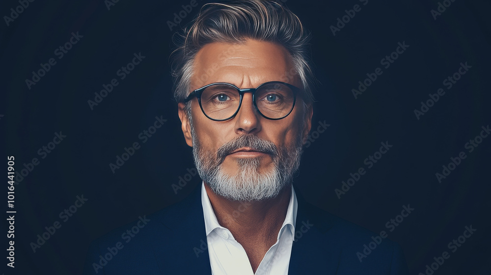 A mature man with a serious expression looks directly at the camera. He has a graying beard, short gray hair, and wears round glasses. A mature man with a serious expression looks directly at the camera. He has a graying beard, short gray hair, and wears round glasses.
