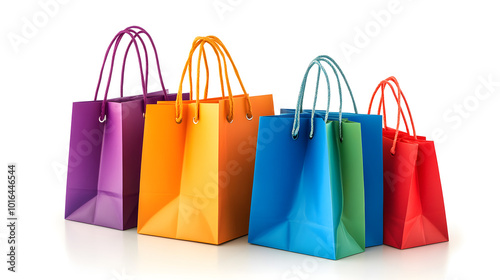 Colorful paper bags for shopping