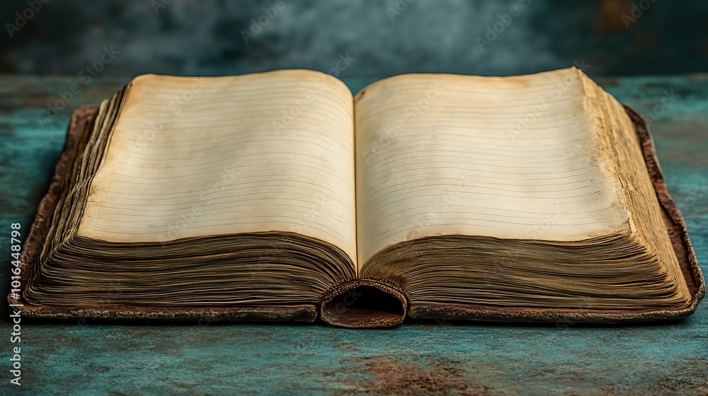 Obraz premium a conceptual image showcasing the art of journaling featuring a notebook,open blank pages ready for writing the image provides ample copy space for customization and personalization.illustration