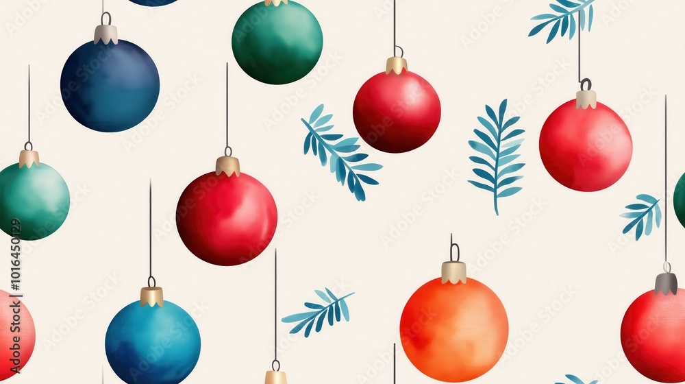 Minimalist Christmas ornament hanging on a neutral background with copy space Colorful red blue green and orange holiday baubles in a flat lay composition with a simple elegant and festive aesthetic Minimalist Christmas ornament hanging on a neutral background with copy space Colorful red blue green and orange holiday baubles in a flat lay composition with a simple elegant and festive aesthetic