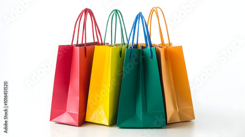 Colorful paper bags for shopping