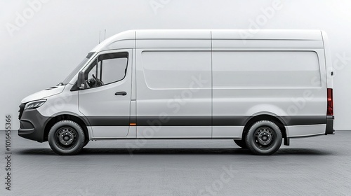 White Delivery Van Mockup