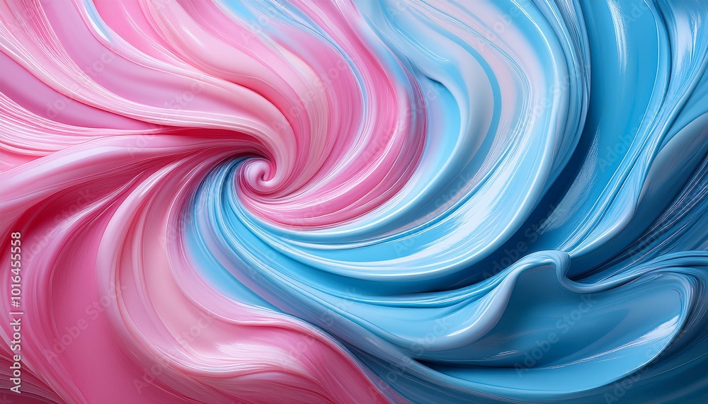 A playful swirl of bubblegum pink and sky blue waves, twisting together in a joyful dance that brings to mind a child's delightful laughter. A playful swirl of bubblegum pink and sky blue waves, twisting together in a joyful dance that brings to mind a child's delightful laughter.
