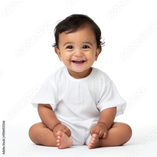 Indian baby toddler sitting happy photography. photo