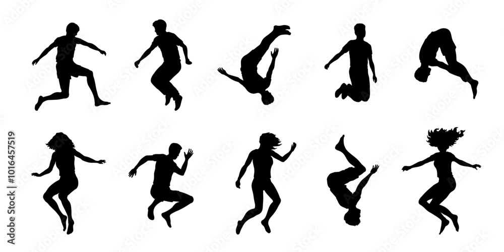 custom made wallpaper toronto digitaltrampolining silhouettes on the white background