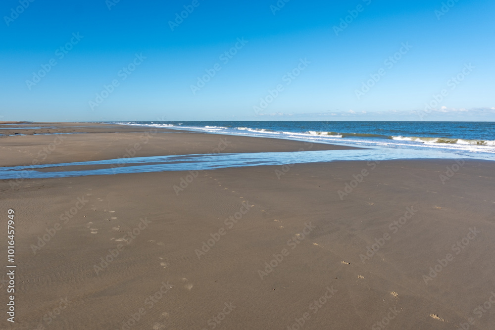 Low tide, which drains the seawater from the North Sea Low tide, which drains the seawater from the North Sea
