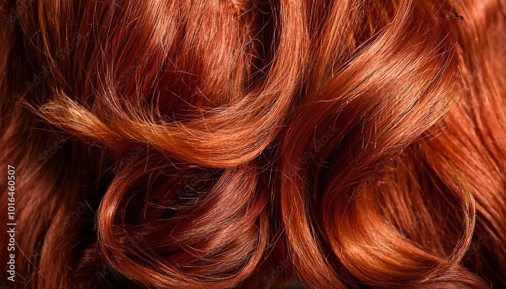 Curly Red or Ginger Hair Close-up. Generative AI. Curly Red or Ginger Hair Close-up. Generative AI.