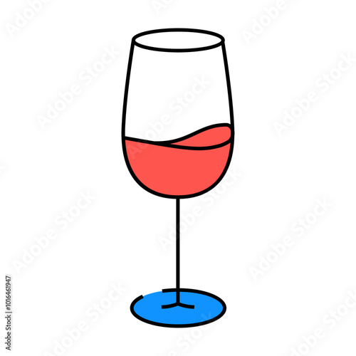 goblet wine glass line icon vector. goblet wine glass sign. isolated symbol illustration