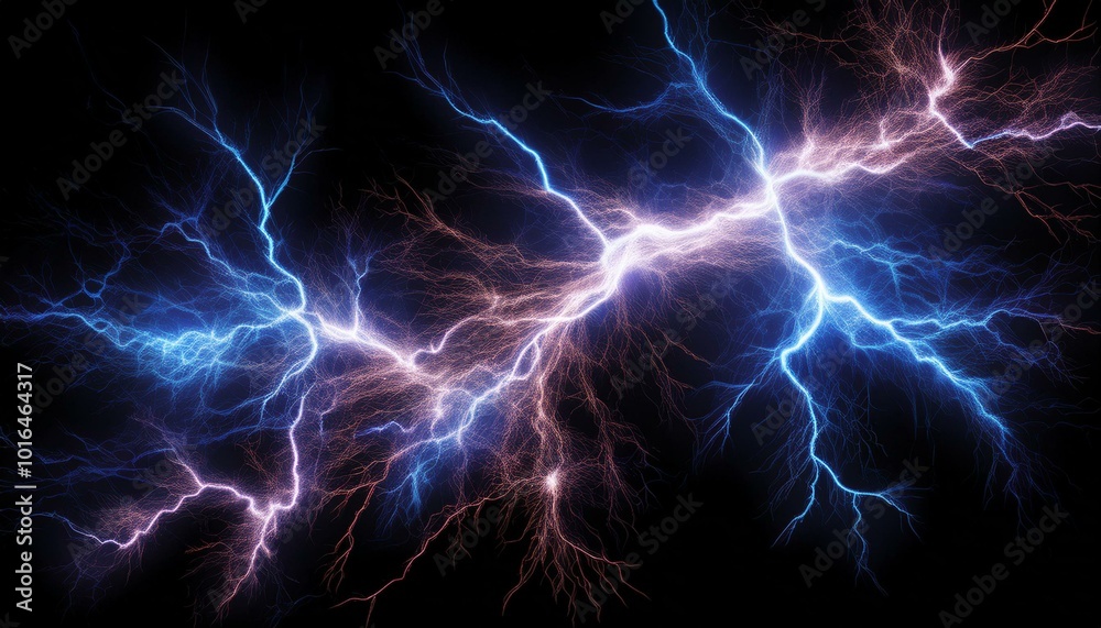 Lightning isolated transparency background.Generative AI Lightning isolated transparency background.Generative AI