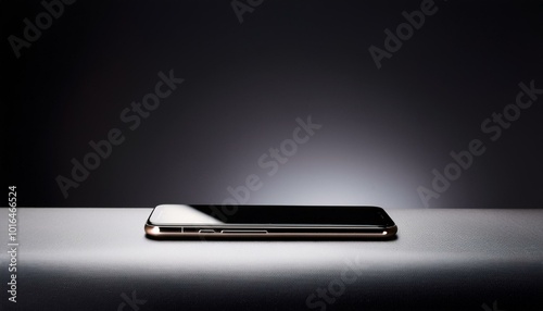 product still, smartphone, screen side, screen on focus, studio lighting, soft oblique angle