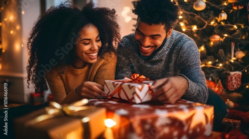 Joyful Couple Unwrapping Ch...