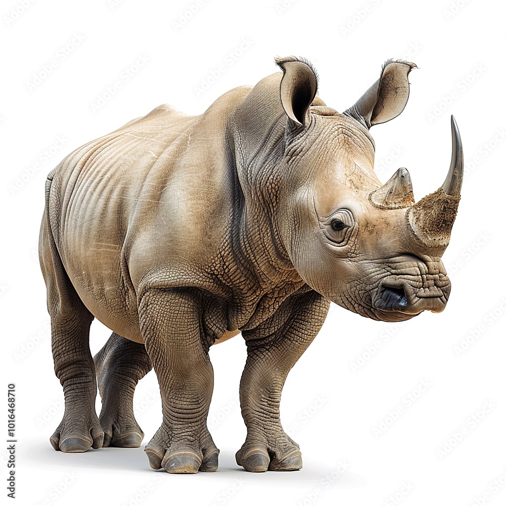 Obraz premium Rhino isolated on a transparent background 