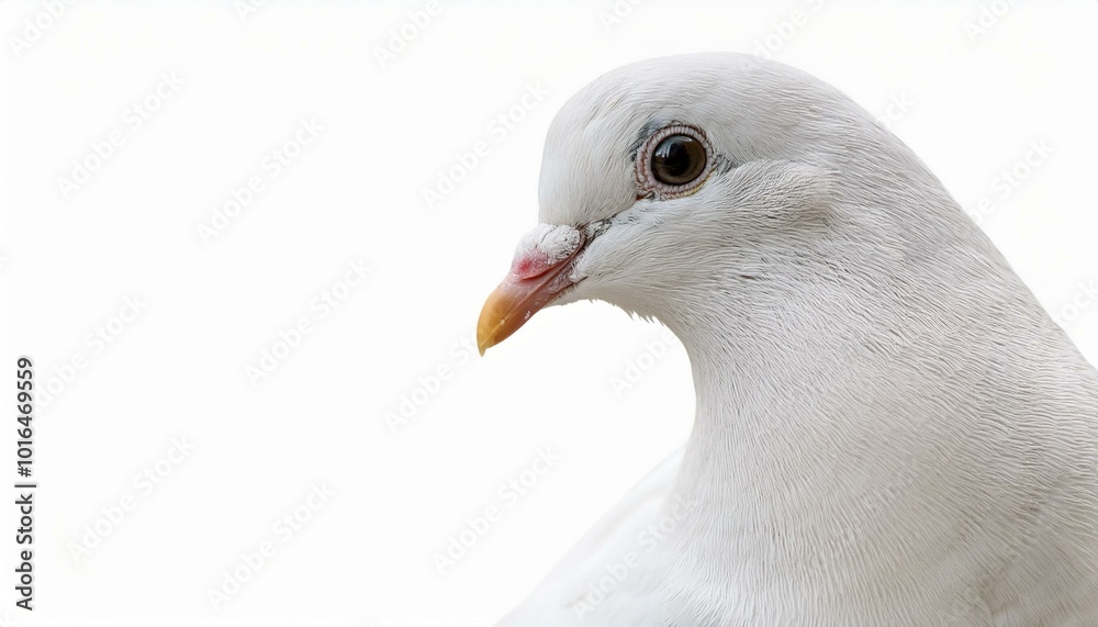 White dove isolated on white background White dove isolated on white background