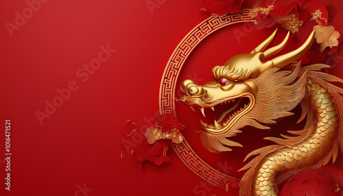 Chinese new year festival and dragon