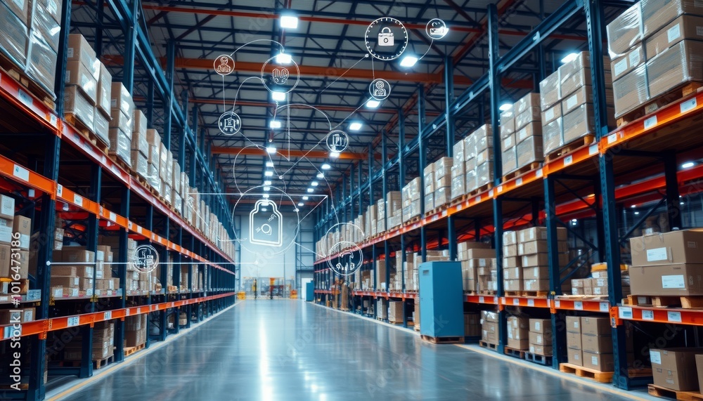 Modern Warehouse with Inventory Management System Modern Warehouse with Inventory Management System