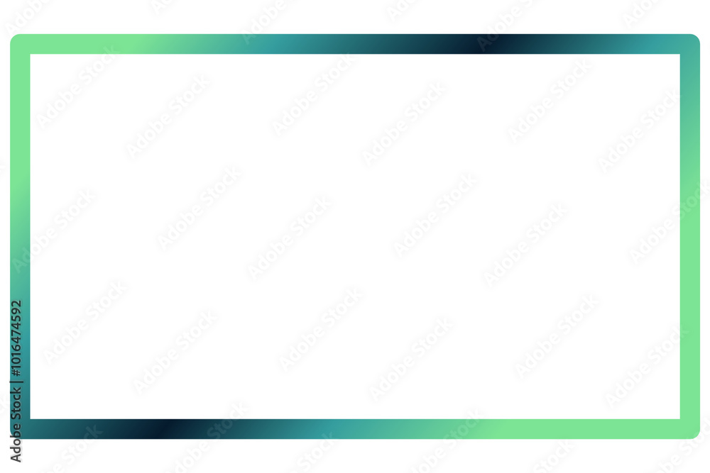 Green gradient frame isolated on transparent background Green gradient frame isolated on transparent background