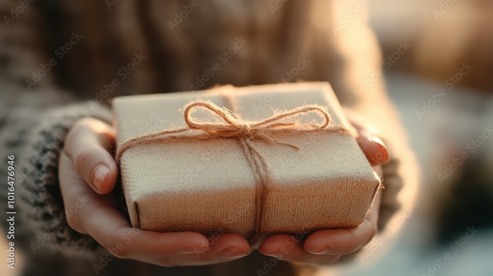 A gift in linen wrap is held gently, illuminated by soft autumn light, capturing simplicity, gratitude, and seasonal warmth represented in thoughtful silence. A gift in linen wrap is held gently, illuminated by soft autumn light, capturing simplicity, gratitude, and seasonal warmth represented in thoughtful silence.