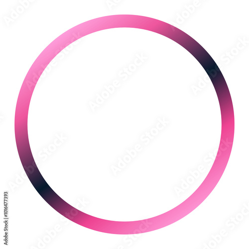 Gradient circle frame isolated on transparent background. 