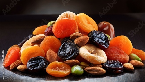 A mix of dried fruit
