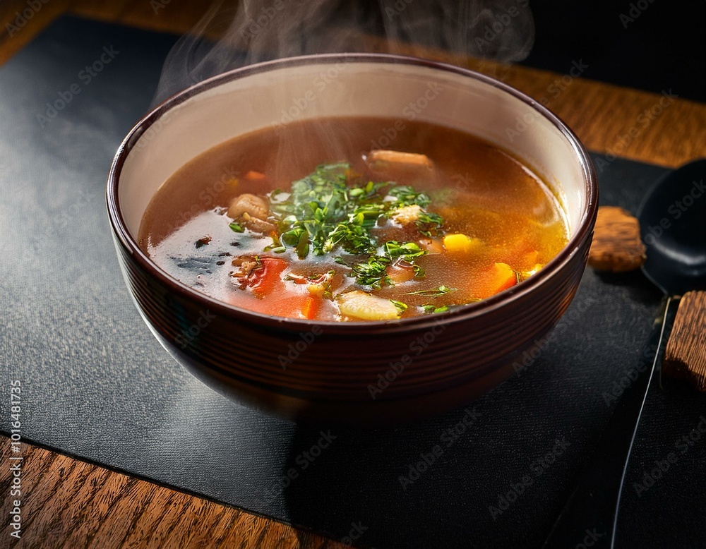 Bowl of hot soup Bowl of hot soup