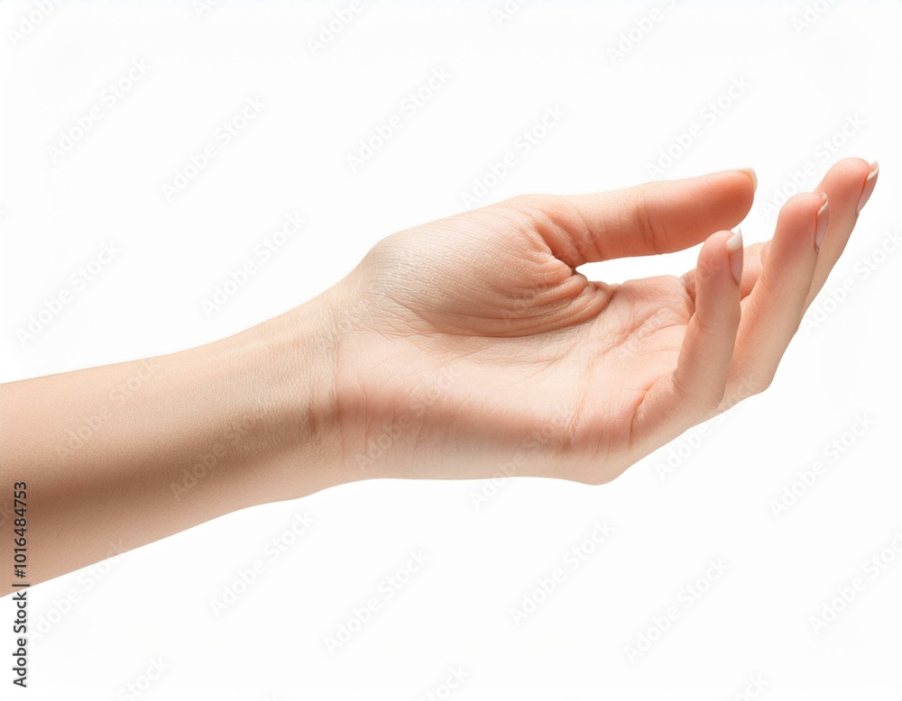 Female hand isolated on white background Female hand isolated on white background