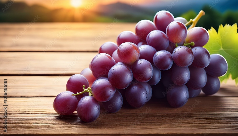 Grapes on a wooden table Grapes on a wooden table