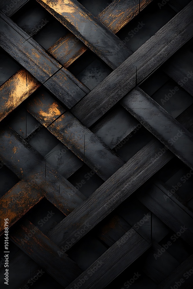 Sleek Contrast of Gold and Black in a Modern Abstract Geometric Pattern with Striking Diagonal Shapes for a Sophisticated Look Sleek Contrast of Gold and Black in a Modern Abstract Geometric Pattern with Striking Diagonal Shapes for a Sophisticated Look
