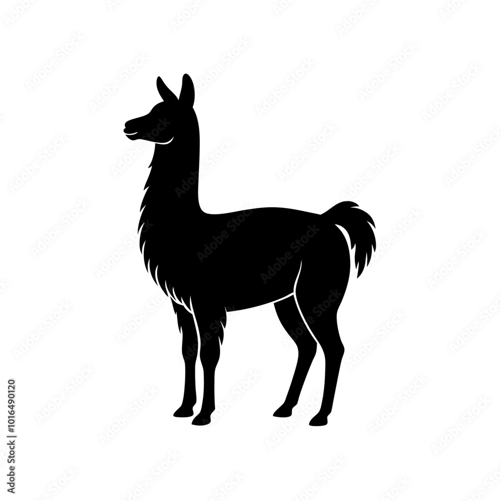 llama silhouette vector 