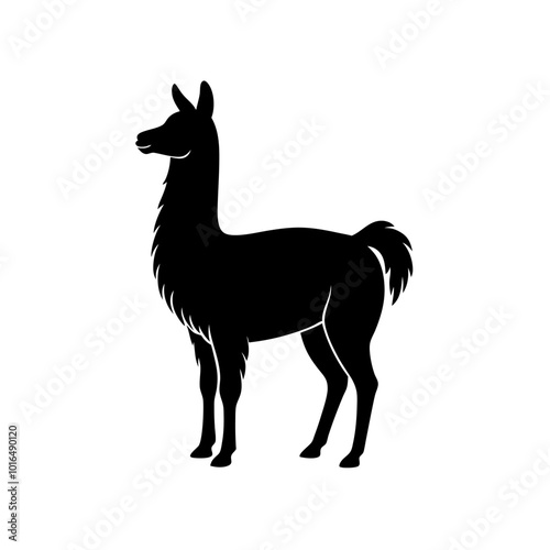 llama silhouette vector 