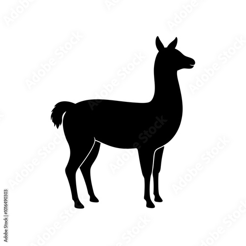 llama silhouette vector 