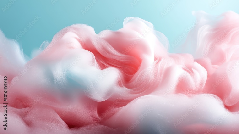 A vibrant mixture of pastel pink and blue tones swirl together to create a fluffy cotton candy-like texture, evoking a sense of dreaminess and softness. A vibrant mixture of pastel pink and blue tones swirl together to create a fluffy cotton candy-like texture, evoking a sense of dreaminess and softness.