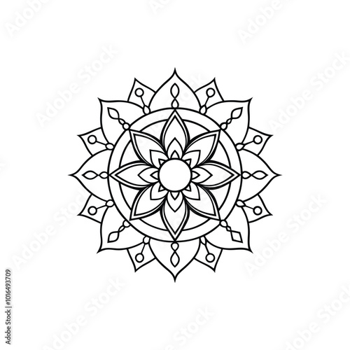 Mandala silhouette 