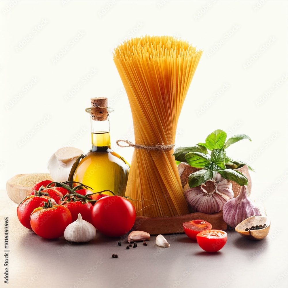 Traditional spaghetti ingredients Traditional spaghetti ingredients