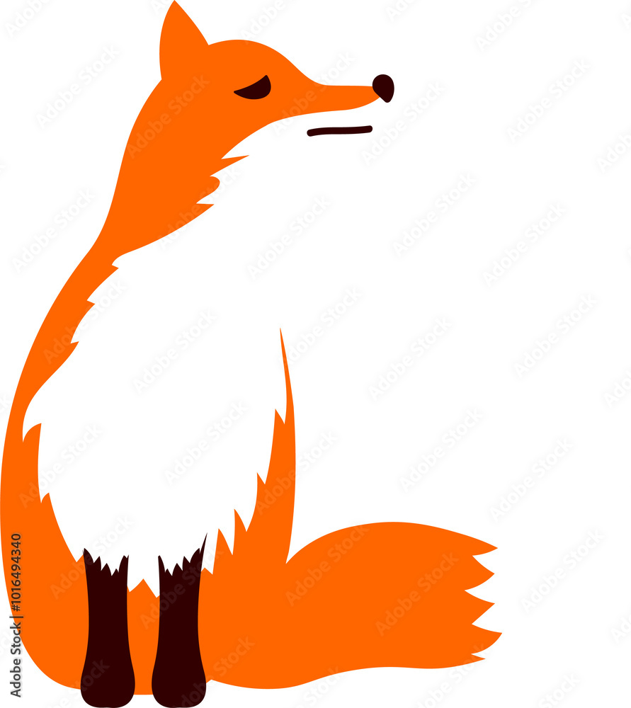 Obraz premium red fox isolated cartoon design element