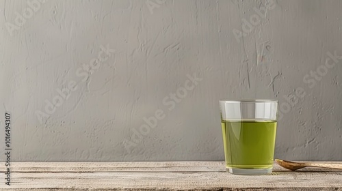 Absinthe in a traditional absinthe glass with a spoon, Drink photography, copy space photo