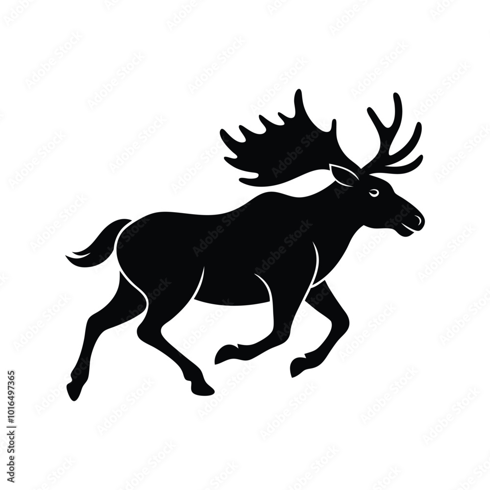 Obraz premium Moose silhouette or vector 