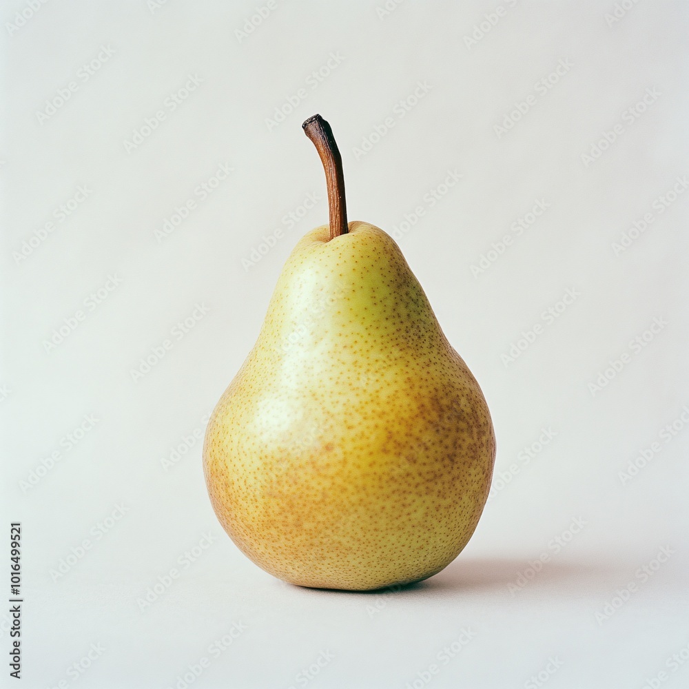 Ripe Yellow Pear on White Background Fresh Fruit Healthy Food Minimalist Still Life Ripe Yellow Pear on White Background Fresh Fruit Healthy Food Minimalist Still Life