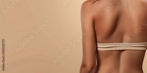 Female waist back view woman shoulder person.