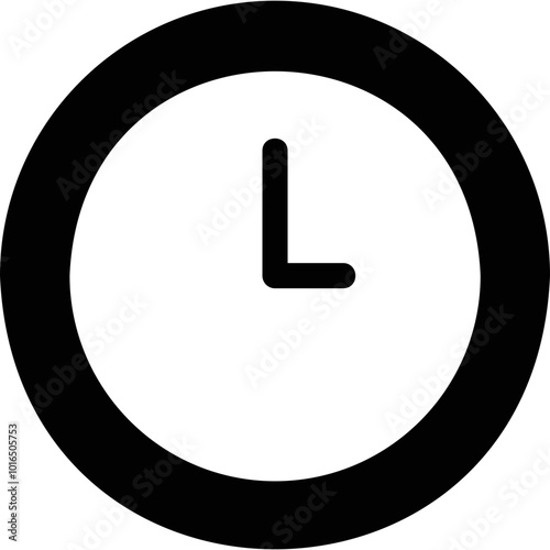 Simple vector icon round wall clock