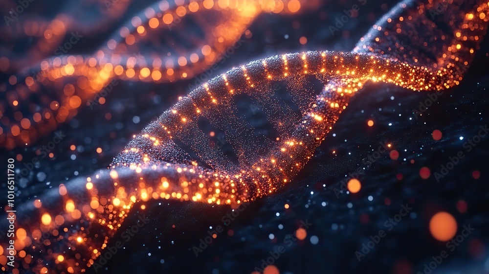 digital representation of dna strands in molecular modeling highlighting genetic data and bioinformatics.illustration digital representation of dna strands in molecular modeling highlighting genetic data and bioinformatics.illustration