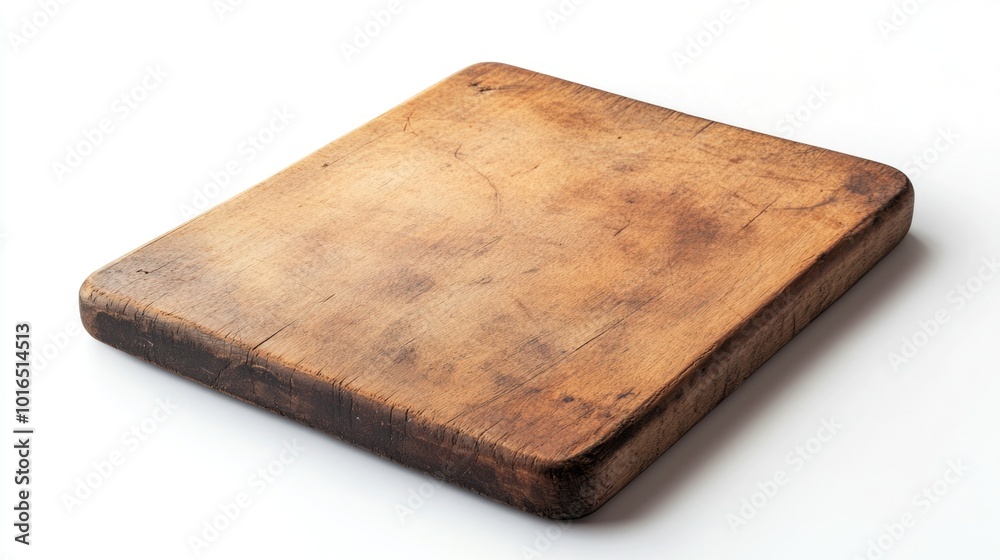 A wooden cutting board placed on a clean and simple white surface, ideal for food preparation or as a decorative piece. A wooden cutting board placed on a clean and simple white surface, ideal for food preparation or as a decorative piece.