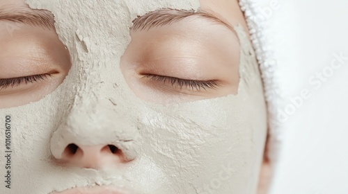 Revitalisierende Schönheit mit kosmetischer Tonmaske für die Frühlingspflege