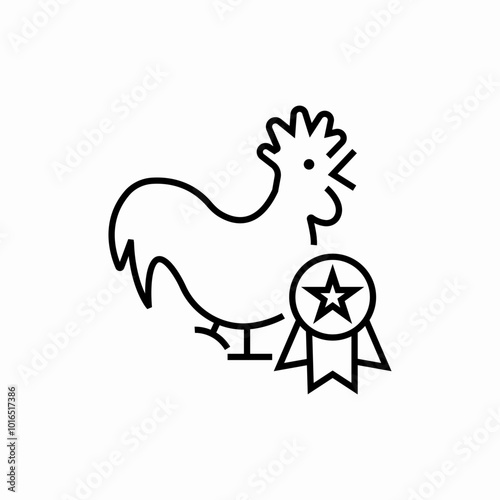farm hen chicken icon sign vector