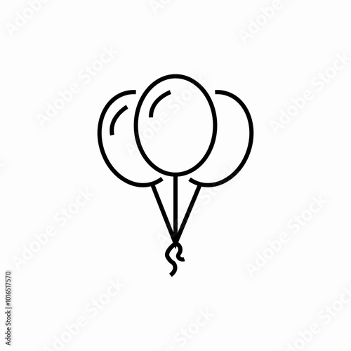 helium balloons icon sign vector