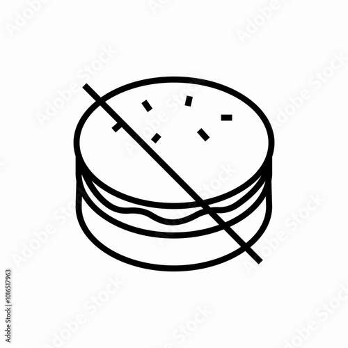 no fast food icon sign vector
