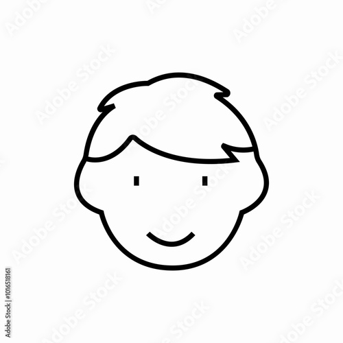 smiling boy icon sign vector