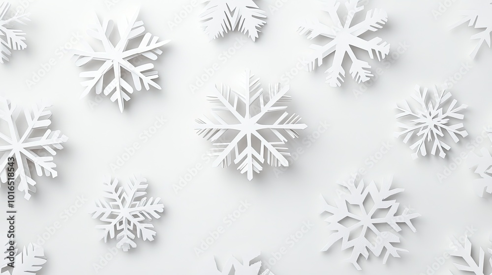 A beautiful collection of white paper snowflakes dangle gracefully from a metal frame, creating a winter wonderland effect in a cozy indoor setting A beautiful collection of white paper snowflakes dangle gracefully from a metal frame, creating a winter wonderland effect in a cozy indoor setting
