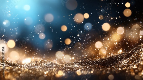 This image captures a beautiful bokeh effect with bright lights sparkling over a rich golden textured surface, evoking a sense of luxury and elegance.