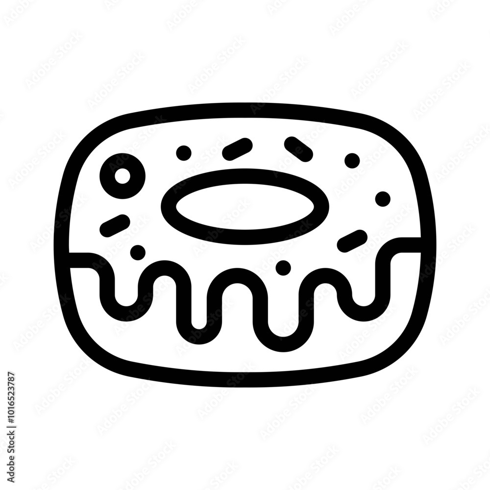 Obraz premium Donut line icon